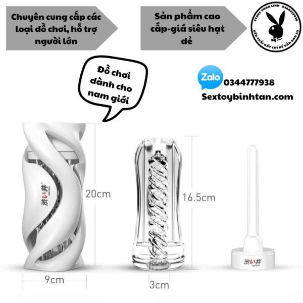Drywell Hurricane | Âm đạo cốc silicone trong suốt thiết kế thông minh | Nhật Bản | - Ảnh 2